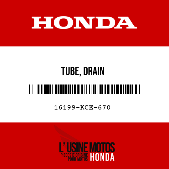 image de 16199-KCE-670 TUBE, DRAIN