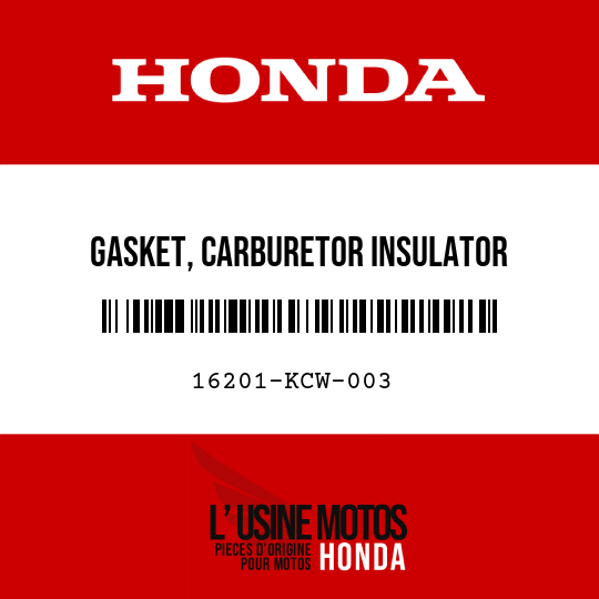 image de 16201-KCW-003 GASKET, CARBURETOR INSULATOR