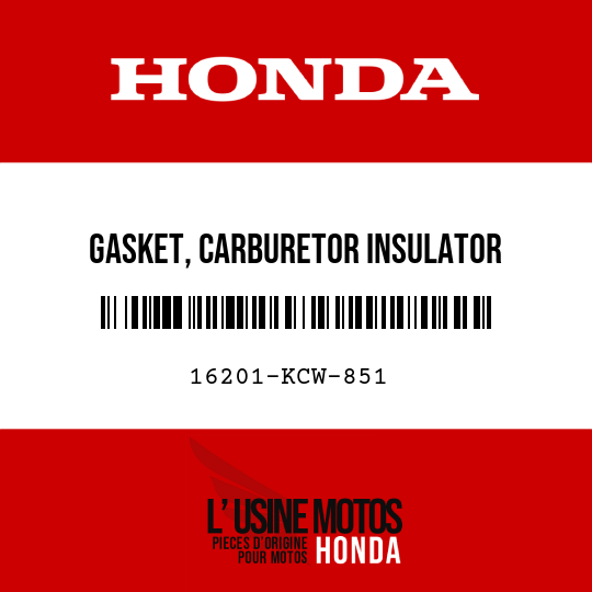 image de 16201-KCW-851 GASKET, CARBURETOR INSULATOR