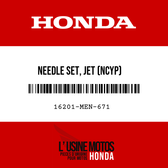 image de 16201-MEN-671 NEEDLE SET, JET (NCYP)