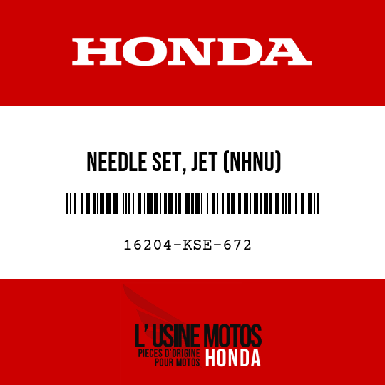 image de 16204-KSE-672 NEEDLE SET, JET (NHNU)
