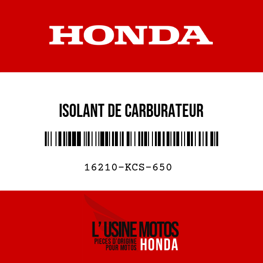 image de 16210-KCS-650 ISOLANT DE CARBURATEUR