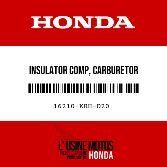 image de 16210-KRH-D20 INSULATOR COMP, CARBURETOR
