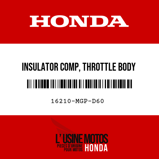 image de 16210-MGP-D60 INSULATOR COMP, THROTTLE BODY