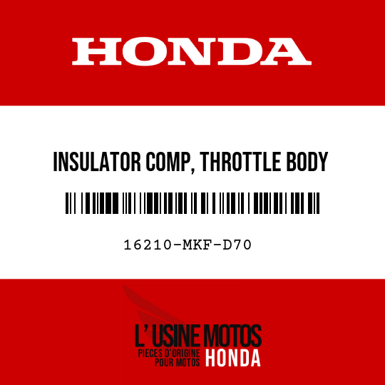 image de 16210-MKF-D70 INSULATOR COMP, THROTTLE BODY