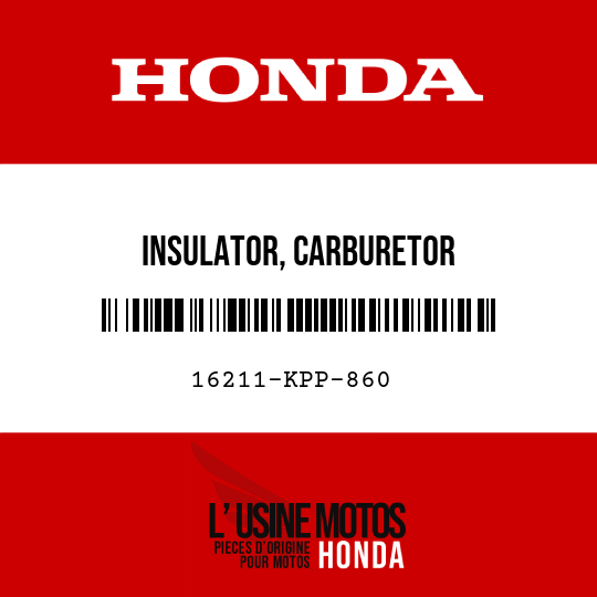 image de 16211-KPP-860 INSULATOR, CARBURETOR