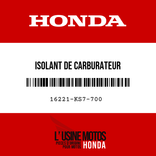 image de 16221-KS7-700 ISOLANT DE CARBURATEUR