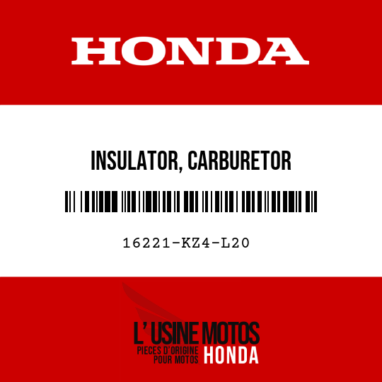 image de 16221-KZ4-L20 INSULATOR, CARBURETOR