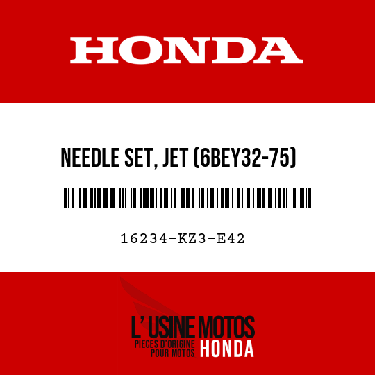 image de 16234-KZ3-E42 NEEDLE SET, JET (6BEY32-75)