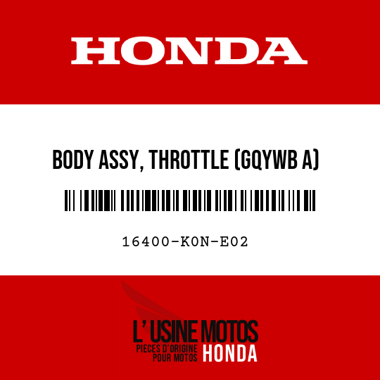 image de 16400-K0N-E02 BODY ASSY, THROTTLE (GQYWB A)