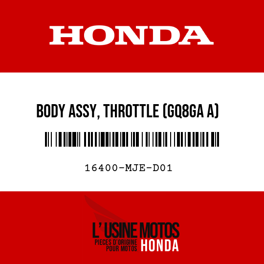 image de 16400-MJE-D01 BODY ASSY, THROTTLE (GQ8GA A)