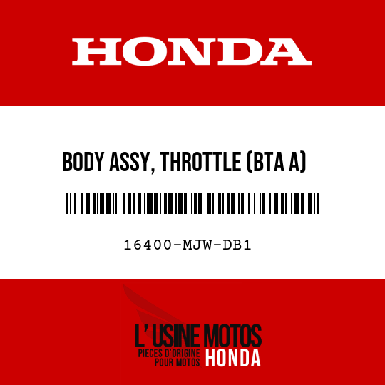 image de 16400-MJW-DB1 BODY ASSY, THROTTLE (BTA A)