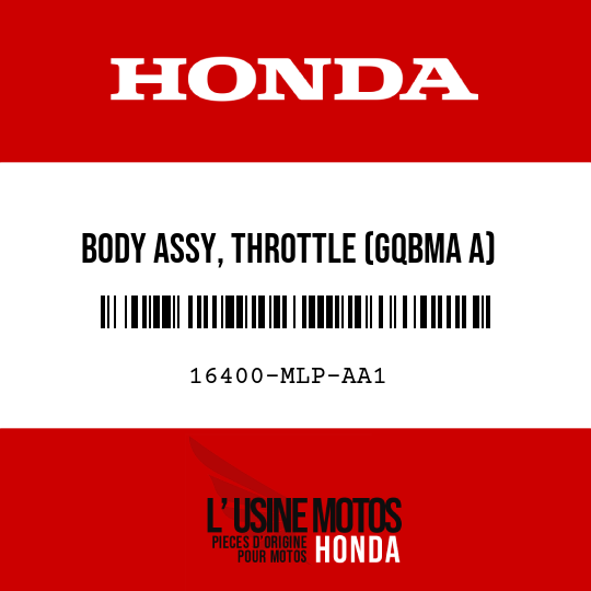 image de 16400-MLP-AA1 BODY ASSY, THROTTLE (GQBMA A)