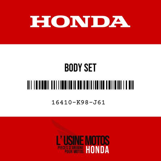 image de 16410-K98-J61 BODY SET