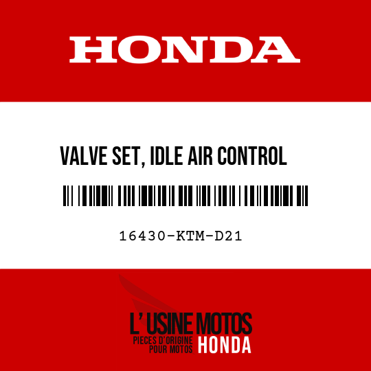 image de 16430-KTM-D21 VALVE SET, IDLE AIR CONTROL