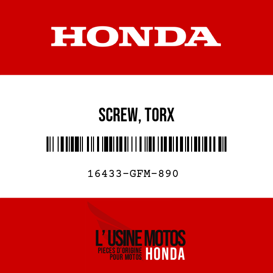 image de 16433-GFM-890 SCREW, TORX