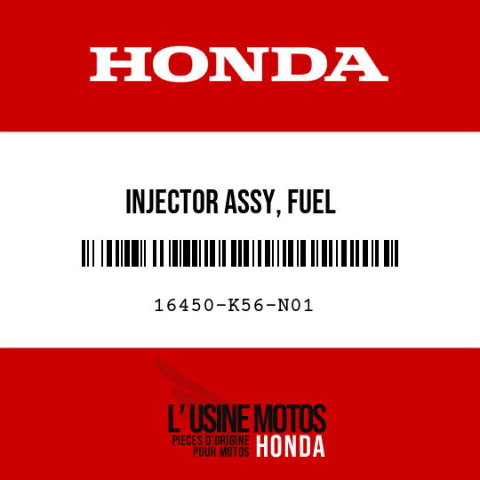 image de 16450-K56-N01 INJECTOR ASSY, FUEL