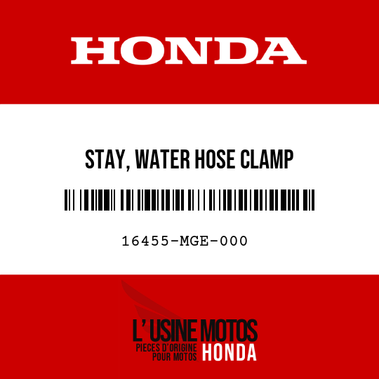 image de 16455-MGE-000 STAY, WATER HOSE CLAMP
