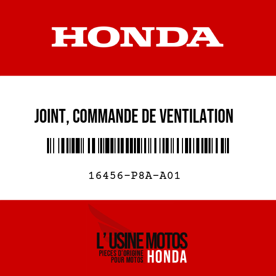 image de 16456-P8A-A01 JOINT, COMMANDE DE VENTILATION ROTATIVE SOUPAPE