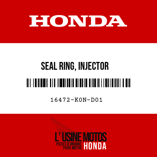 image de 16472-K0N-D01 SEAL RING, INJECTOR