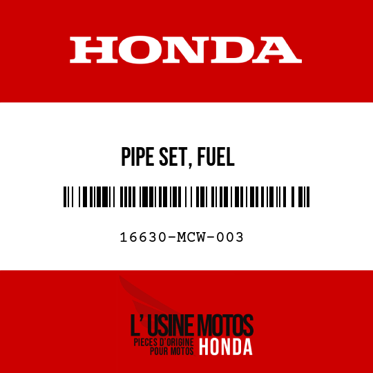 image de 16630-MCW-003 PIPE SET, FUEL