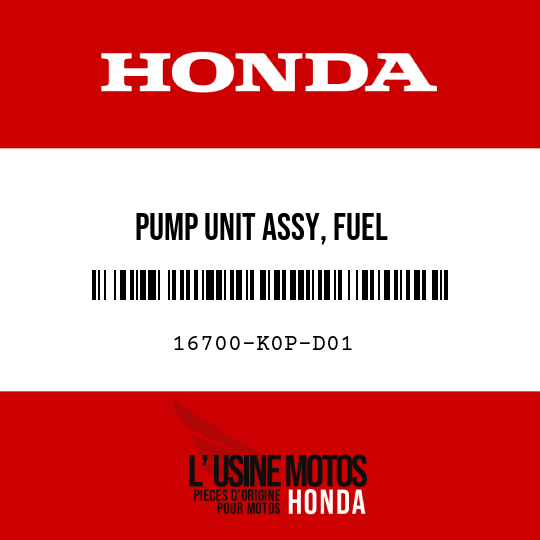image de 16700-K0P-D01 PUMP UNIT ASSY, FUEL