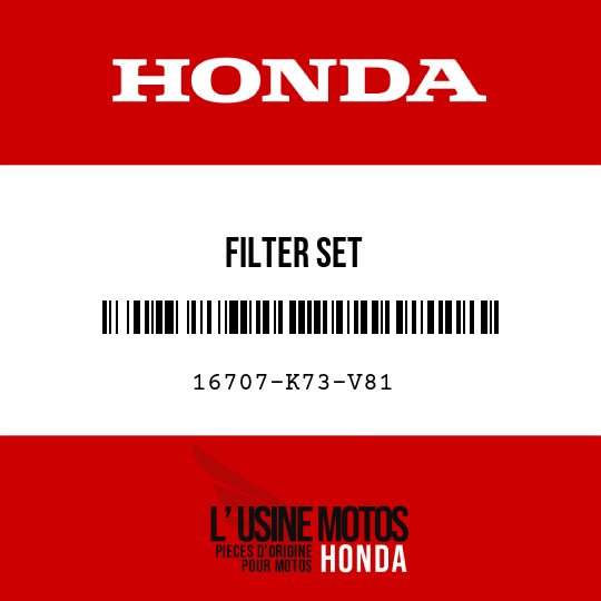 image de 16707-K73-V81 FILTER SET