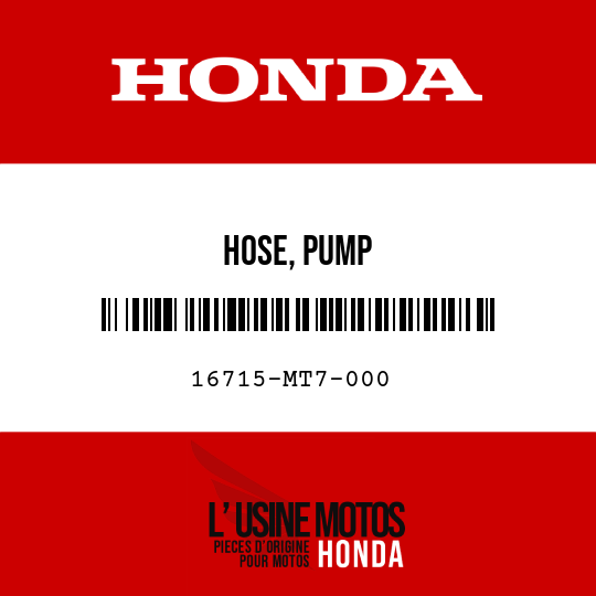 image de 16715-MT7-000 HOSE, PUMP