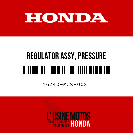 image de 16740-MCZ-003 REGULATOR ASSY, PRESSURE