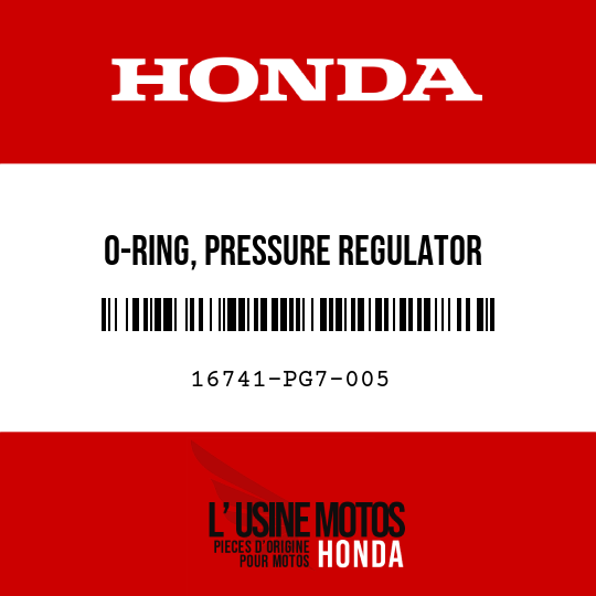 image de 16741-PG7-005 O-RING, PRESSURE REGULATOR