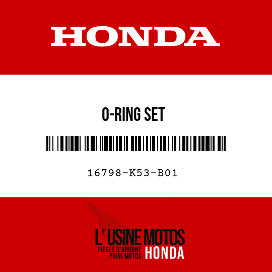 image de 16798-K53-B01 O-RING SET