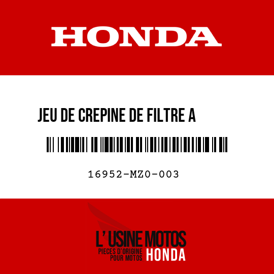 image de 16952-MZ0-003 JEU DE CREPINE DE FILTRE A    ESSENGE