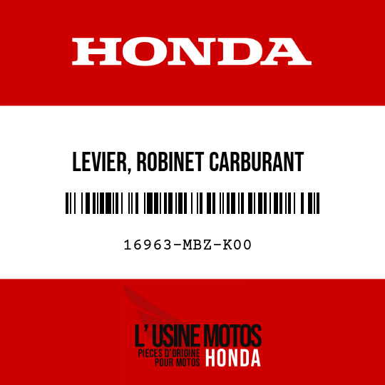 image de 16963-MBZ-K00 LEVIER, ROBINET CARBURANT