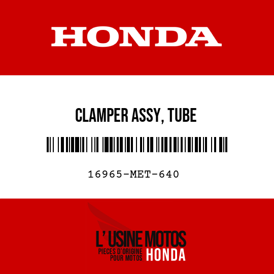 image de 16965-MET-640 CLAMPER ASSY, TUBE