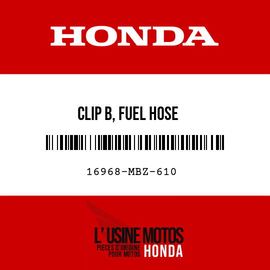 image de 16968-MBZ-610 CLIP B, FUEL HOSE