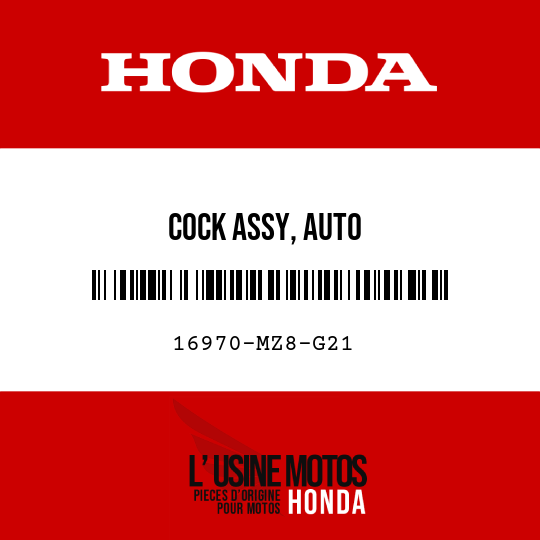 image de 16970-MZ8-G21 COCK ASSY, AUTO