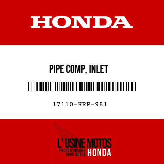 image de 17110-KRP-981 PIPE COMP, INLET