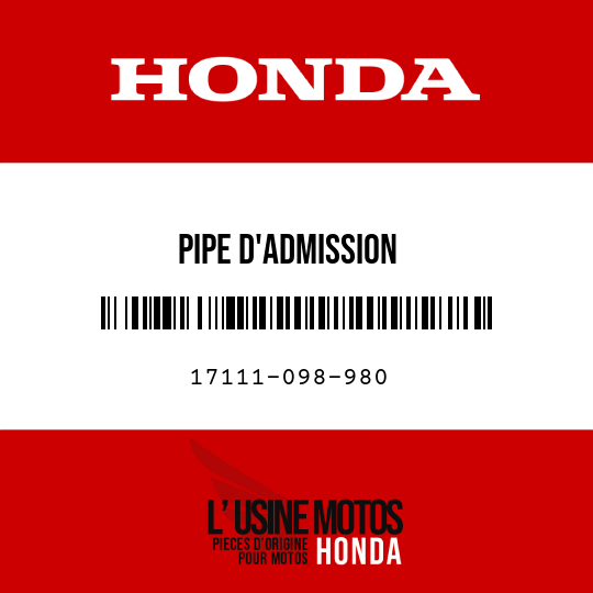 image de 17111-098-980 PIPE D'ADMISSION