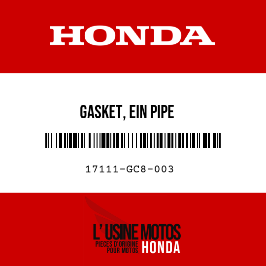 image de 17111-GC8-003 GASKET, EIN PIPE