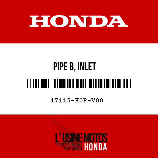 image de 17115-K0R-V00 PIPE B, INLET