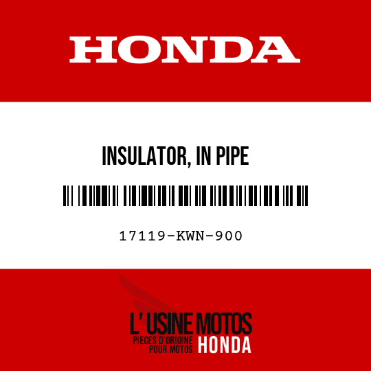 image de 17119-KWN-900 INSULATOR, IN PIPE