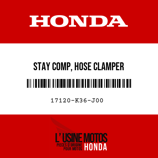 image de 17120-K36-J00 STAY COMP, HOSE CLAMPER