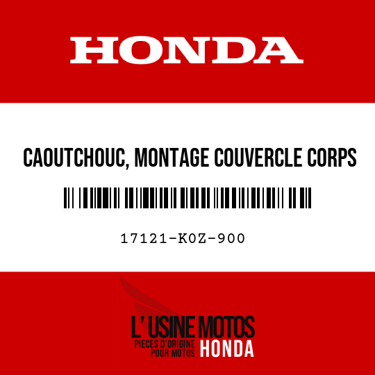 image de 17121-K0Z-900 CAOUTCHOUC, MONTAGE COUVERCLE CORPS PAPILLON