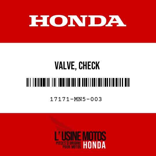 image de 17171-MN5-003 VALVE, CHECK