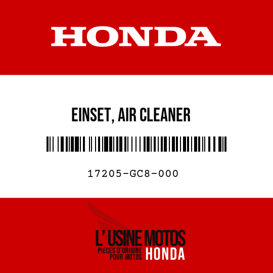 image de 17205-GC8-000 EINSET, AIR CLEANER