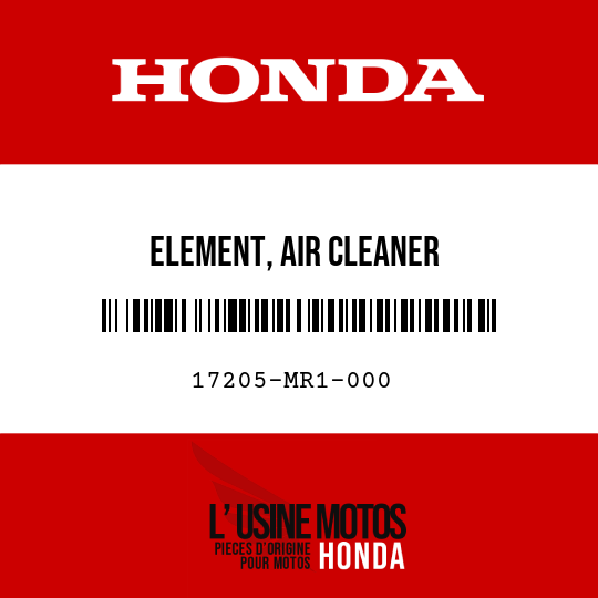image de 17205-MR1-000 ELEMENT, AIR CLEANER