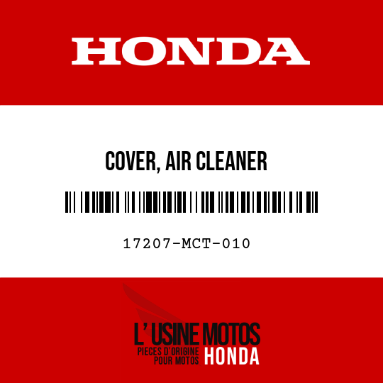 image de 17207-MCT-010 COVER, AIR CLEANER
