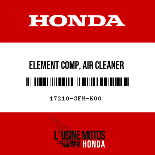 image de 17210-GFM-K00 ELEMENT COMP, AIR CLEANER