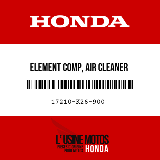 image de 17210-K26-900 ELEMENT COMP, AIR CLEANER