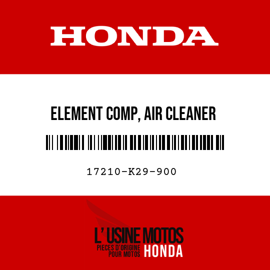 image de 17210-K29-900 ELEMENT COMP, AIR CLEANER